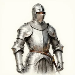a line drawing of an old knight by basil wolverton, trending on artstation, realistic rendering