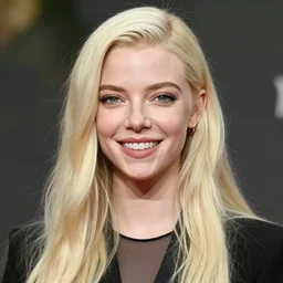 anya taylor joy smiling in 2 0 5 0, portrait photography