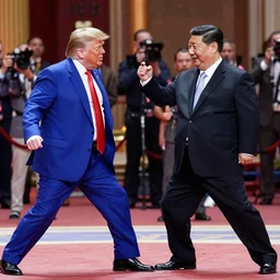 donald trump against xi jinping street fighter duel