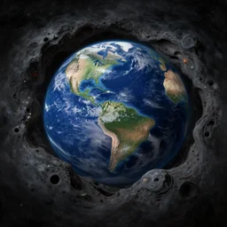 a black hole destroying the Earth in the space, realistic painting, classical painting, high definition, digital art, matte painting, ArtStation, very detailed, realistic, Pixiv