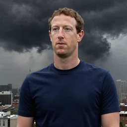 mark zuckerberg in a hurricane