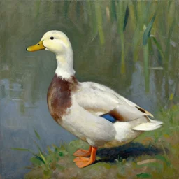 a duck on the prowl oil painting lucian freud