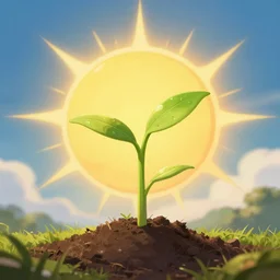 enoki growing out of the sun, ultra detailed, 8 k, trending on artstation, award - winning art,