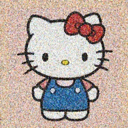 Hello Kitty as a Bob Ross, artwork by Bob Ross, deviantart contest winner,