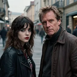 film still of bryan cranston and kesha in cosmic horror! the musical by david cronenberg, budapest street background, 3 5 mm film, atmospheric, ultra fine detail, film grain, photorealistic, hyperrealistic dramatic lighting