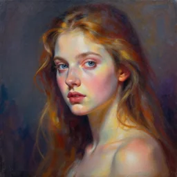 goddess of love. portrait. colorful atmospheric lighting. highly detailed painting by greg rutkowski.