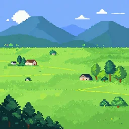 pixel art landscape by kai vermehr, steffen sauerteig, svend smital