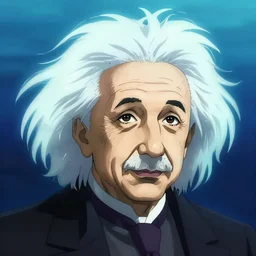 einstein portrait, junji ito, kentaro miura, underwater aura, gilding, leiji matsumoto, sylvain sarrailh, stylized, artstation