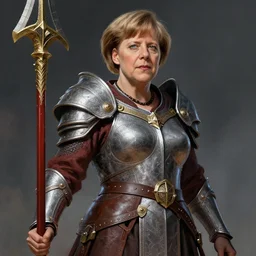 angela merkel as dwarven warrior, fantasy art, in the style of artgerm, illustration, epic, fantasy, intricate, hyper detailed, artstation, concept art, smooth, sharp focus, ray tracing, vibrant, photorealistic, simon bisley