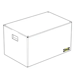 black and white illustrated ikea assembly diagram for the hellraiser box