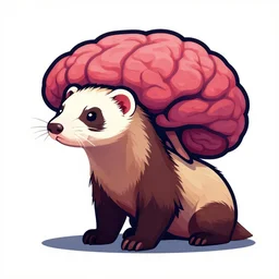 A ferret with a huge neocortex, e-sports logo vector