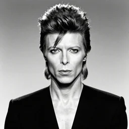 portrait of a David Bowie by Cecil Beaton , glamorous Hollywood style lighting, black and white, photorealistic