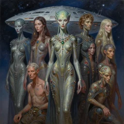 portrait oils, beautiful pleiadian starship, fantasy character portrait, ultra realistic, wide angle, intricate details, fifth element artifacts, peter mohrbacher, hajime sorayama, wayne barlowe, boris vallejo, aaron horkey, gaston bussiere, craig mullins, oil painting, highly detailed, cinematic lighting, unreal, natural tpose