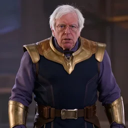film still of bernie sanders as thanos in infinity war movie, 8 k