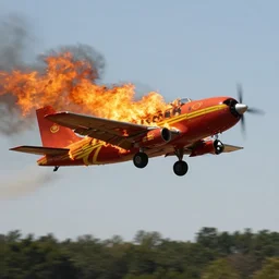 b - 5 2 plane on fire