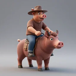 Hog rider, 3D Render, octane render