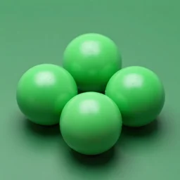three green balls