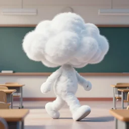 landscape, a realistic portrait and realism, a humanoid cloud walking in spaces class, fine art, sharp focus, ten flats, digital art, bright colors, trending on artstation, unreal engine.