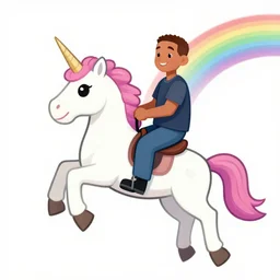 will smith riding a unicorn in space, galaxy, space, rainbows