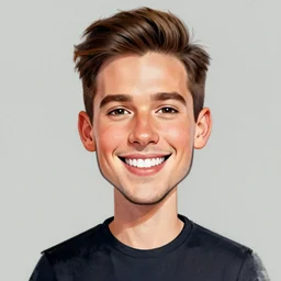 a caricature painting of james charles