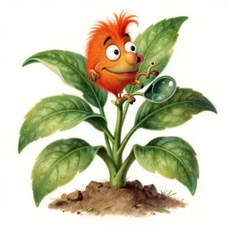 vintage botanical illustration of Audrey Plant from Little Shop of Horrors (1986), detailed