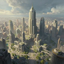 great 5-dimensional city, a sci-fi digital painting by Greg Rutkowski and James Gurney, trending on Artstation, eerily beautiful, highly detailed