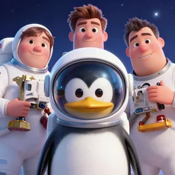 astronaut penguin in world adventure movie by nuri iyem, james gurney, james jean, greg rutkowski, anato finnstark. pixar. hyper detailed, 5 0 mm, award winning photography, perfect faces