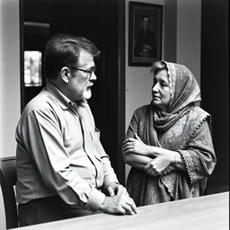 photo of jacobo grinberg talking with maria sabina