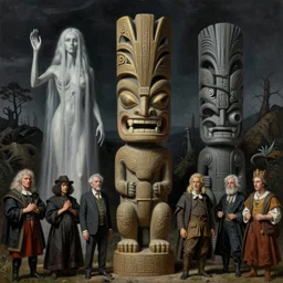hyper realistic painting of tiki by wayne barlowe, beksinski, hr giger, austin osman spare, bussiere, roberto ferri, rembrandt, luis ricardo falero, intrincate ornaments