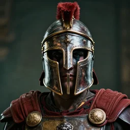 professional portrait of the 2 0 1 9 joker wearing a imperial roman helmet, 8 k, very detailed, very intricate