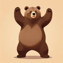 digital illustration of a bear bely dancing, deviantArt, artstation, artstation hq, hd, 4k resolution