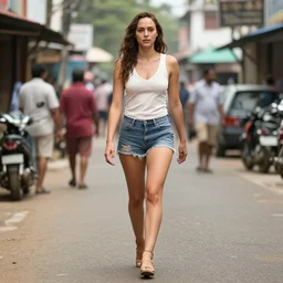 gal gadot walking in the steets of kerala, cinematic