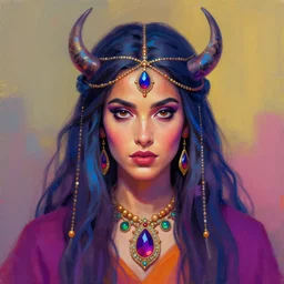 head - on centered painted portrait, maya ali as storm mage, gaudy colours, octane render, matte painting concept art, official fanart behance hd artstation by jesper ejsing and rhads and lois van baarle and ilya kuvshinov and rossdraws