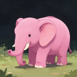 a pink elephant
