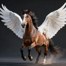 an appaloosa horse with snowy owl wings. digital art. professional, high quality, action, dramatic lighting, octane render, ue 5, digital art