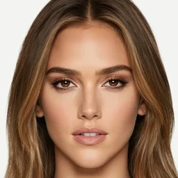 a texture map of jessica alba's face, uv facial map