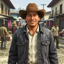 highly detailed portrait ecuadorian man from loja. in gta v, street textile market in otavalo. happy ambience, stephen bliss, unreal engine, fantasy art, by greg rutkowski, loish, rhads, ferdinand knab, makoto shinkai and lois van baarle, ilya kuvshinov, rossdraws, tom