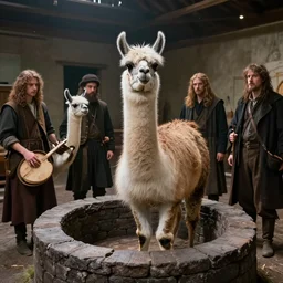 llama with dreadlocks, kiln, cinematic light, national romanticism by hans dahl, by jesper ejsing, by anders zorn, by greg rutkowski, by greg manchess, by tyler edlin