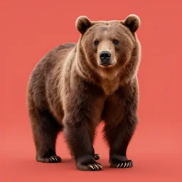 a post - minimalism portrait of a brown bear with very long legs vibrant color scheme, highly detailed, in the style of romanticism, cinematic, artstation, moebius, greg rutkowski