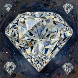 diamond, anime cyberpunk, intricate oil painting by greg rutkowski, trending on artstation