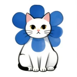 picasso flower cat