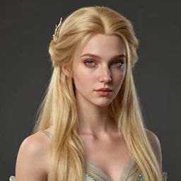 portrait of a modern blonde fairy, character design by falter john philip, fortescue - brickdale eleanor, franke andreas, zatzka hans, highly detailed, over - detailed, ultra - realistic, trending on artstation