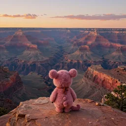 romantic painting, wide shot of snuffleupagus in front of a the grand canyon at sunrise, highly detailed, sublime, hyperrealistic, painted by caspar david friedrich and albert bierstadt, trending on artstation 8 k