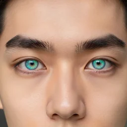 a closeup of a man with opal eyes