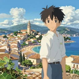 beautiful anime Costa Blanca by makoto shinkai, 8k wallpaper