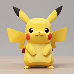 a plywood pikachu
