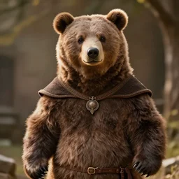 anthropomorphic medieval bear, fursuit, cosplay, warm light, trending on instagram, photography