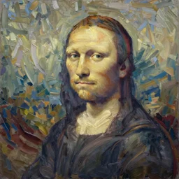 the most famous artwork painted by the most famous artist, impasto oil painting