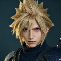 a face portrait of cloud from final fantasy 7, serious, realistic, style by donato giancola, wayne reynolds, jeff easley dramatic light, high detail, cinematic lighting, artstation, dungeons and dragons