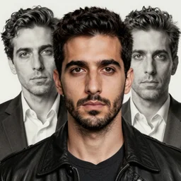 a high quality, high detail, photorealistic portrait of ramin rahimi by james nachtwey and lucian freud,